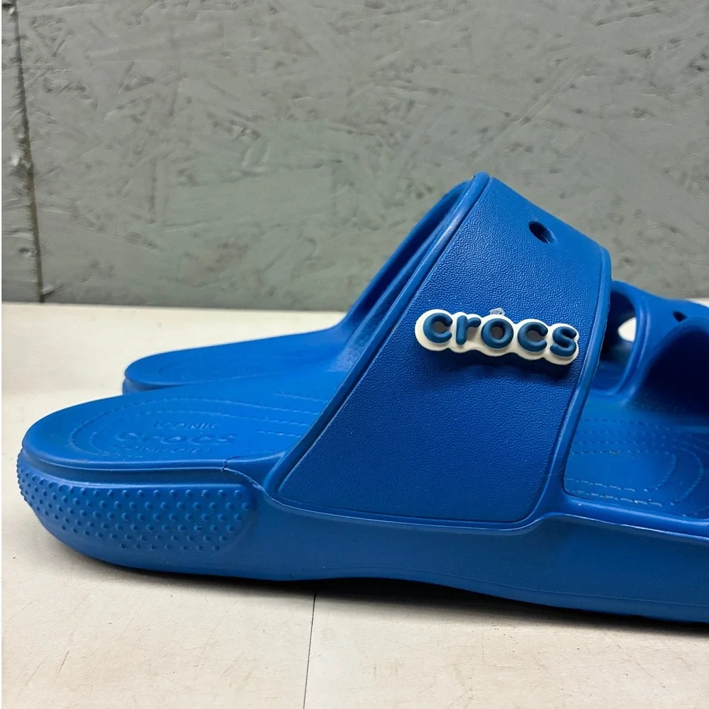 Crocs Classic Slide Sandals Men's US 13 Blue Comfort Slip On Casual
